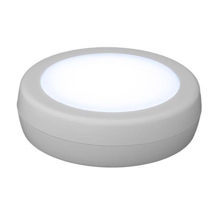 WESTEK White Battery Powered LED Puck Light with Remote , 2PK BL-PCLR-W2